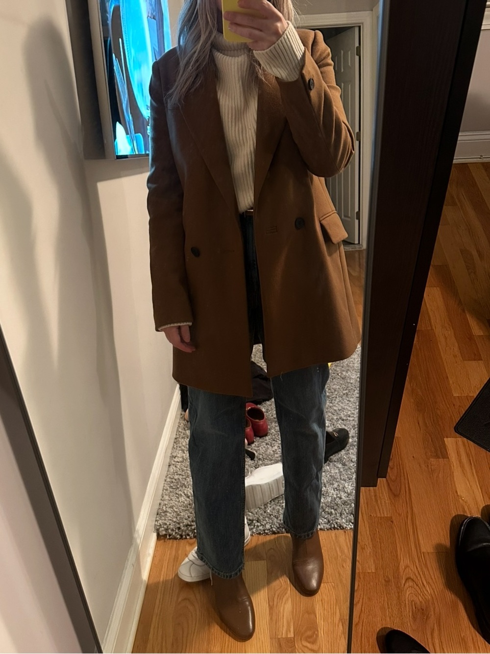 All Saints Ella Blazer in Conker Brown - Picture 7 of 10